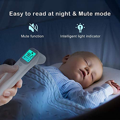 Elera Ear Thermometer for Kids, Baby Thermometer with Forehead and Ear Mode for Adults, Infant, Kids and Toddler, Touchless and 1 Second Reading with Fever Alarm and Mute Function